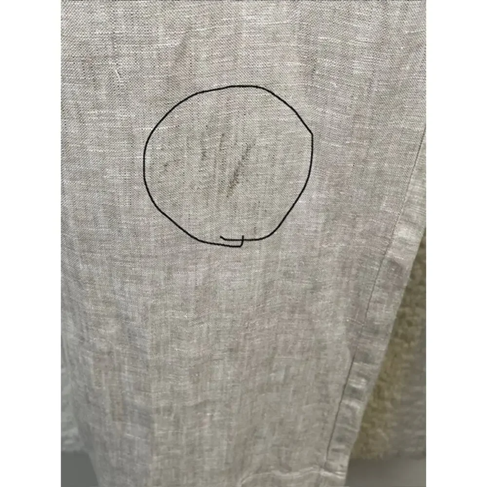 Quince-100% European Linen Square Neck Jumpsuit in Flax SZ(S)